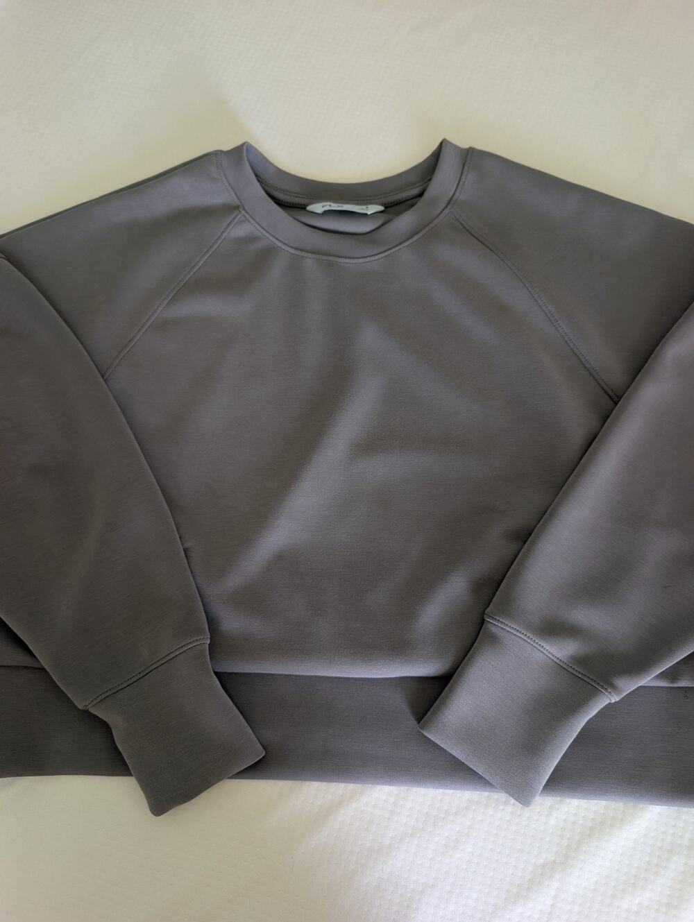FLX Cropped Sweatshirt Womens Small Green Lounge Athleisure Top, Buttery Soft